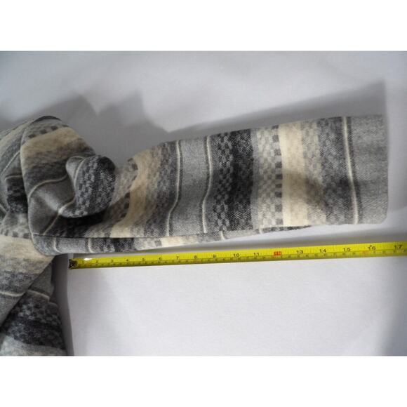 Braeton Small Wool Blazer Jacket Aztec Southwestern Gray Wool Office Career 90s - Picture 12 of 16